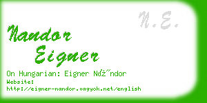 nandor eigner business card